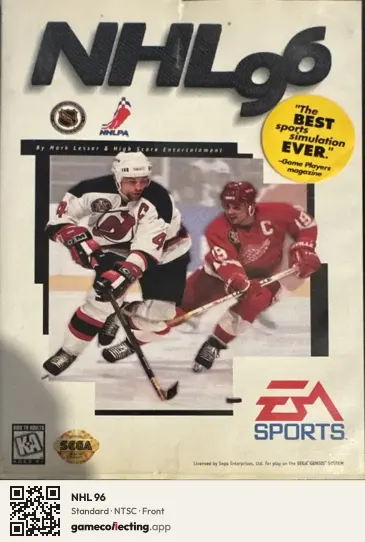 NHL 96 Sega Mega Drive / Genesis, NTSC box front