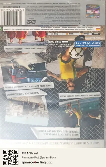 FIFA Street PlayStation 2, Spain box back