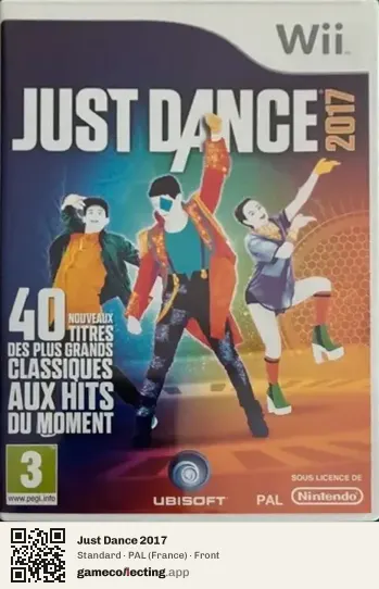 Just Dance 2017 Nintendo Wii, France box front