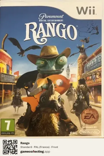 Rango Nintendo Wii, France box front