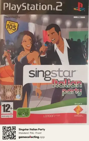 Singstar Italian Party PlayStation 2, PAL box front