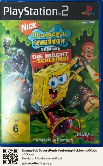 SpongeBob SquarePants featuring Nicktoons: Globs of Doom PlayStation 2, Germany box front