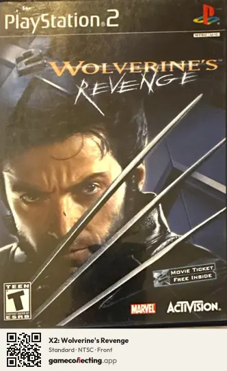 X2: Wolverine's Revenge PlayStation 2, NTSC box front