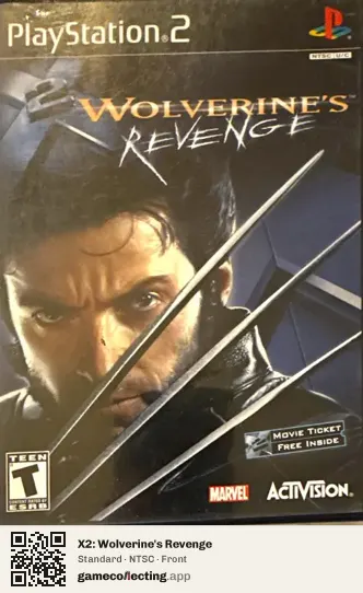 X2: Wolverine's Revenge PlayStation 2, NTSC box front