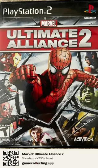 Marvel: Ultimate Alliance 2 PlayStation 2, NTSC box front