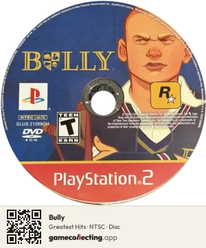 Bully PlayStation 2, NTSC disc