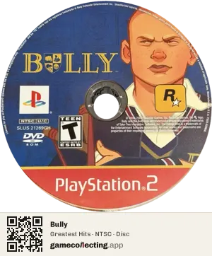 Bully PlayStation 2, NTSC disc