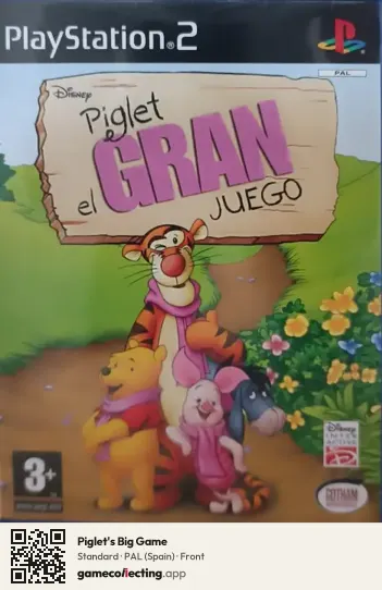 Piglet's Big Game PlayStation 2, Spain box front