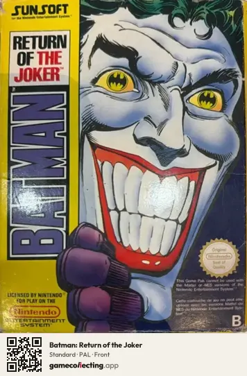 Batman: Return of the Joker Nintendo Entertainment System, PAL box front