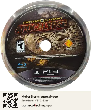 MotorStorm: Apocalypse PlayStation 3, NTSC disc