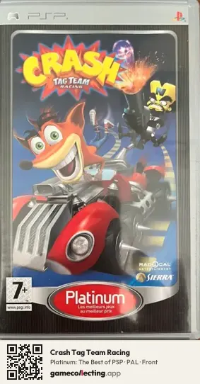 Crash Tag Team Racing PlayStation Portable, PAL box front