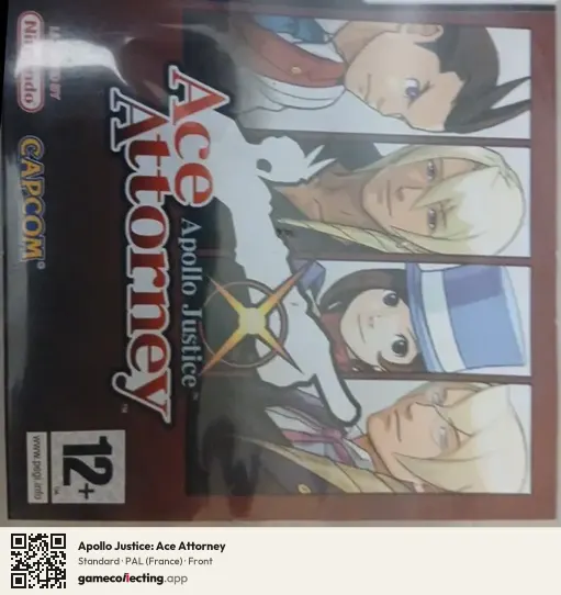 Apollo Justice: Ace Attorney Nintendo DS, France box front