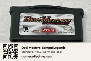 Duel Masters: Sempai Legends Game Boy Advance, NTSC cartridge label