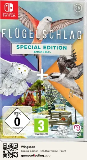 Wingspan Nintendo Switch, Germany box front