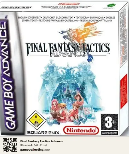 Final Fantasy Tactics Advance Game Boy Advance, PAL box front