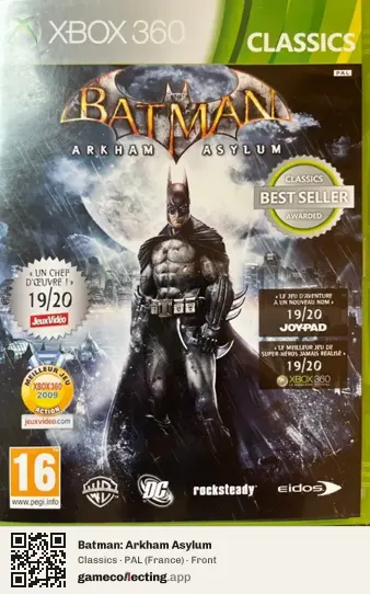 Batman: Arkham Asylum Xbox 360, France box front