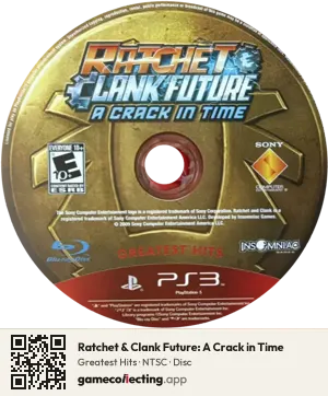 Ratchet & Clank Future: A Crack in Time PlayStation 3, NTSC disc