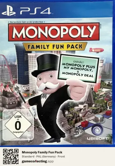 Monopoly Family Fun Pack PlayStation 4, Germany box front