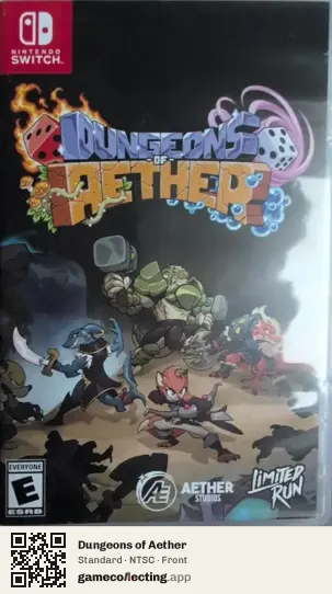 Dungeons of Aether Nintendo Switch, NTSC box front