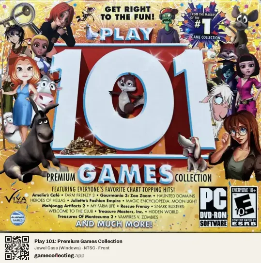 Play 101: Premium Games Collection Computer, NTSC box front