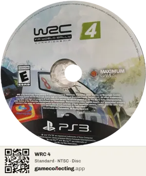 WRC 4 PlayStation 3, NTSC disc