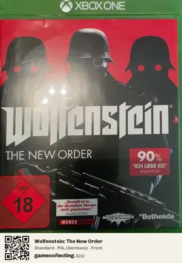 Wolfenstein: The New Order Xbox One, Germany box front