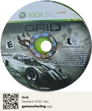 Grid Xbox 360, NTSC disc
