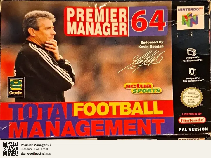 Premier Manager 64 Nintendo 64, PAL box front