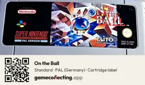 On the Ball Super Nintendo Entertainment System, PAL cartridge label