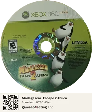 Madagascar: Escape 2 Africa Xbox 360, NTSC disc