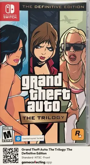 Grand Theft Auto: The Trilogy: The Definitive Edition Nintendo Switch, NTSC box front