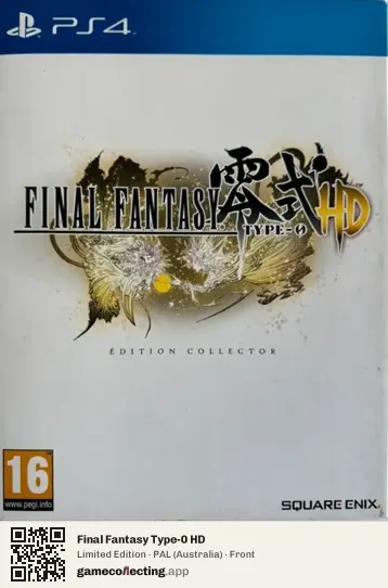 Final Fantasy Type-0 HD PlayStation 4, Australia box front