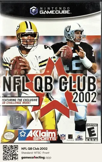 NFL QB Club 2002 Nintendo GameCube, NTSC box front