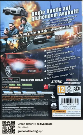 Crash Time 4: The Syndicate Computer, PAL box back