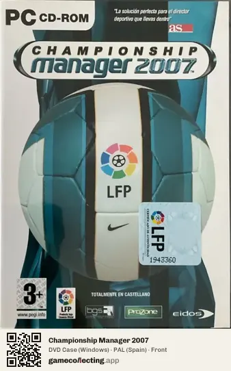 Championship Manager 2007 Computer, Spain box front