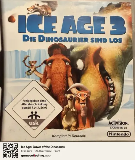 Ice Age: Dawn of the Dinosaurs Nintendo DS, Germany box front