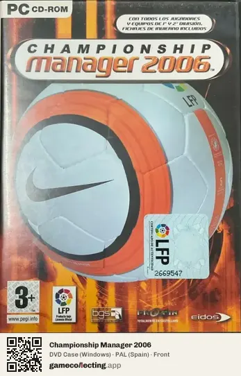 Championship Manager 2006 Computer, Spain box front