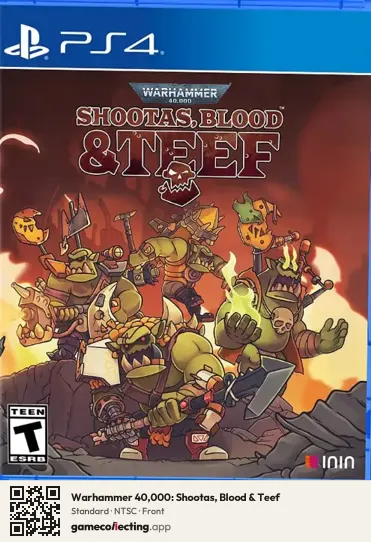Warhammer 40,000: Shootas, Blood & Teef PlayStation 4, NTSC box front