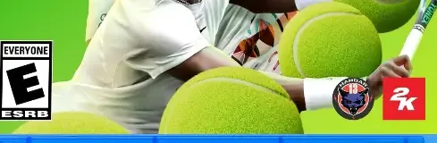 Top Spin 2K25, the ESRB box on its front