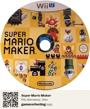 Super Mario Maker Nintendo Wii U, PAL disc