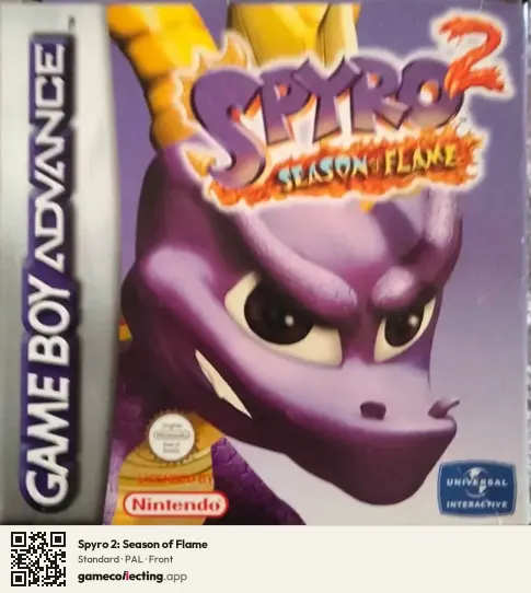 Spyro 2: Season of Flame Game Boy Advance, PAL box front
