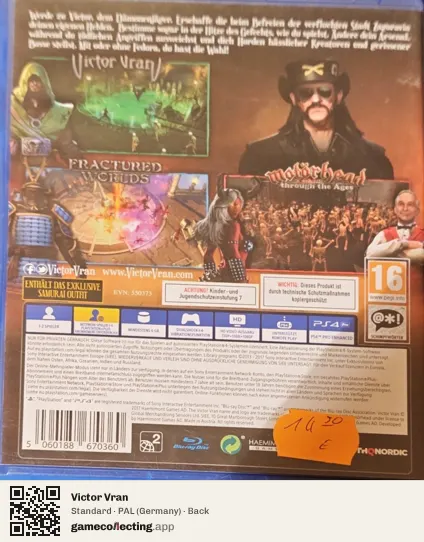 Victor Vran PlayStation 4, Germany box back