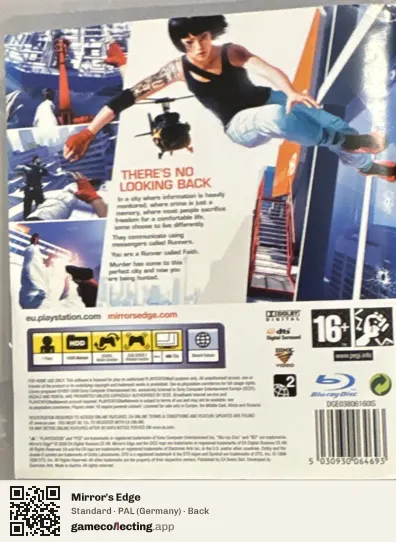 Mirror's Edge PlayStation 3, Germany box back