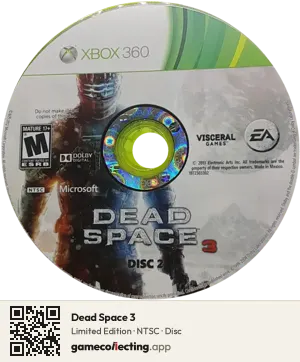 Dead Space 3 Xbox 360, NTSC disc