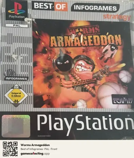 Worms Armageddon PlayStation, PAL box front