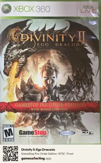 Divinity II: Ego Draconis Xbox 360, NTSC box front