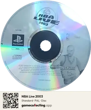 NBA Live 2003 PlayStation, PAL disc