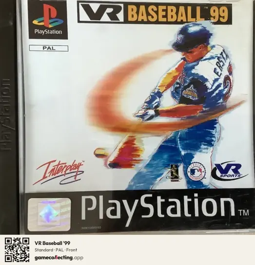 VR Baseball '99 PlayStation, PAL box front