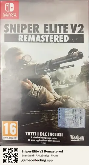 Sniper Elite V2 Remastered Nintendo Switch, Italy box front
