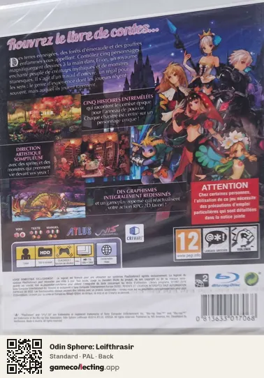 Odin Sphere: Leifthrasir PlayStation 3, PAL box back